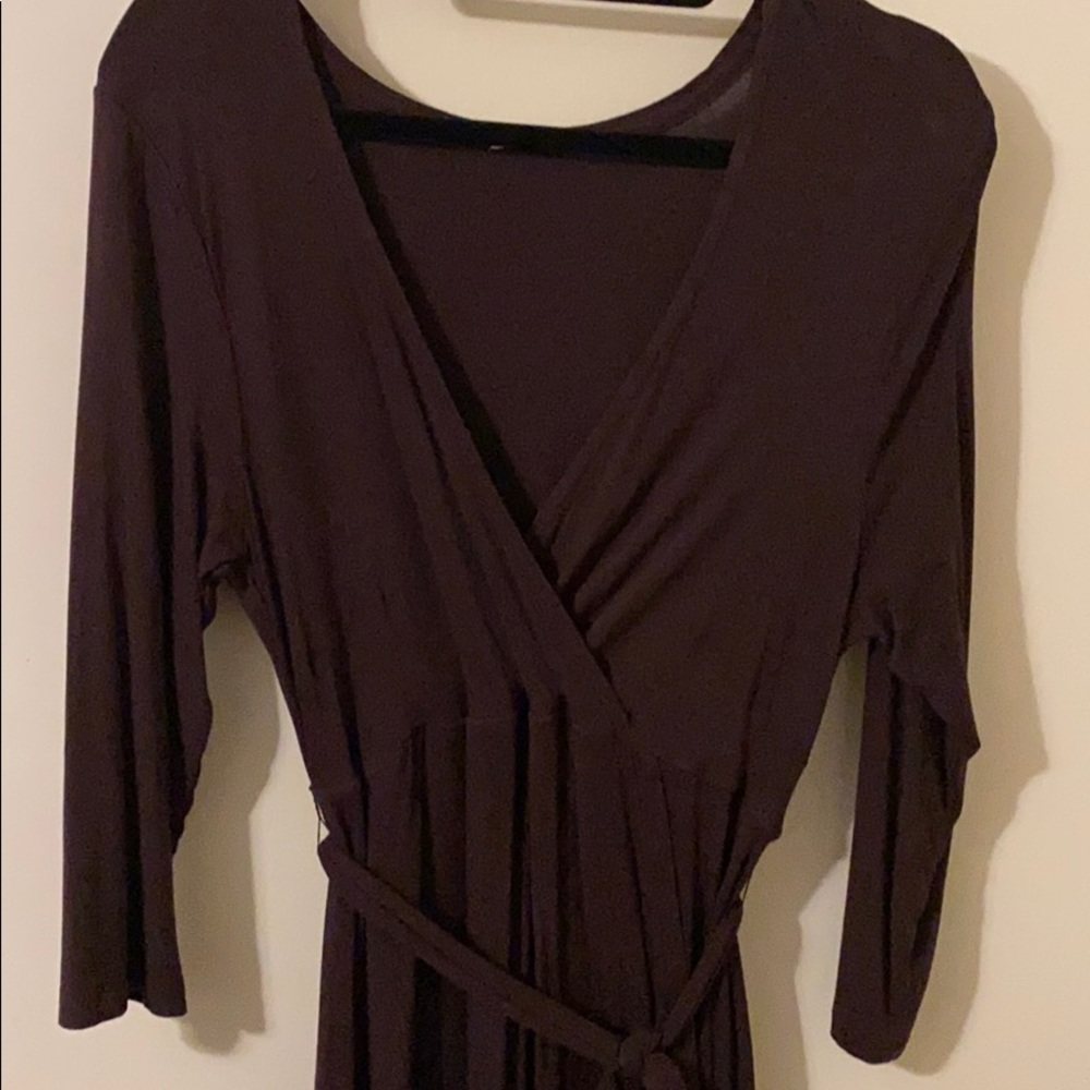 Gap Maternity Faux Wrap Dress - Plum - size L